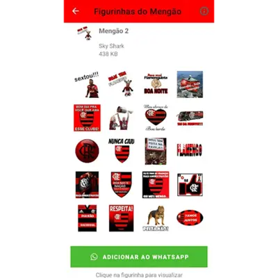 Figurinhas Engraçadas Flamengo android App screenshot 1