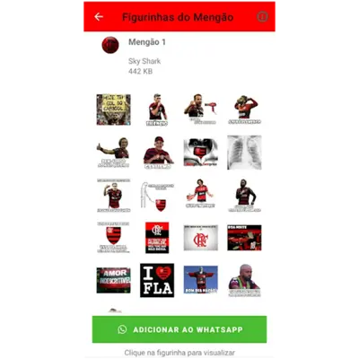 Figurinhas Engraçadas Flamengo android App screenshot 2