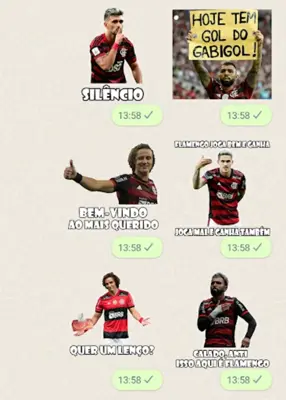 Figurinhas Engraçadas Flamengo android App screenshot 3